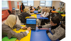Bahrain, Al-Maarifa Girls Secondary School offers a dynamic program for girls that emphasizes science, english, math, physical education and nutrition classes.