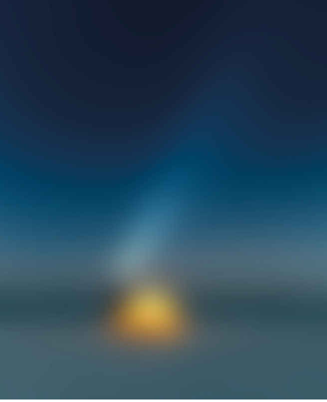 Tourist with flashlight near yellow tent lighted from the inside against the backdrop of incredible starry sky. Amazing night landscape. Tourists camp in snowy field. Travel concept