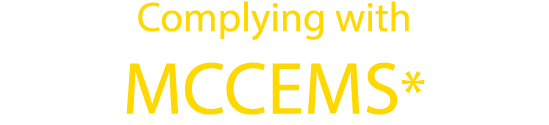 Complying with MCCEMS*
