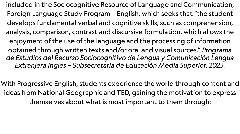 included in the Sociocognitive Resource of Language and Communication, Foreign Language Study Program – English, whic...