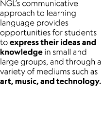 NGL’s communicative approach to learning language provides opportunities for students to express their ideas and know...