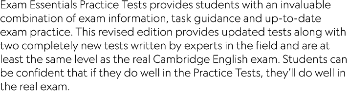 Exam Essentials Practice Tests provides students with an invaluable combination of exam information, task guidance an...