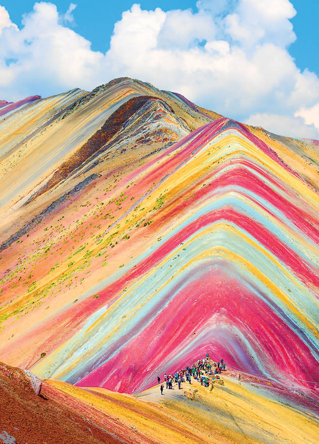 Vinicunca, Cusco Region, Peru. Montana de Siete Colores, or Rainbow Mountain.