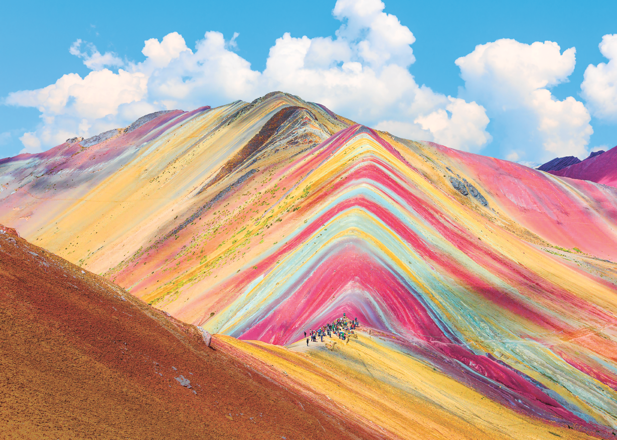 Vinicunca, Cusco Region, Peru. Montana de Siete Colores, or Rainbow Mountain.