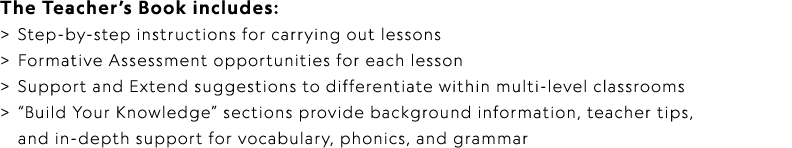 The Teacher’s Book includes:  Step by step instructions for carrying out lessons   Formative Assessment opportunitie...