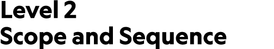 Level 2 Scope and Sequence