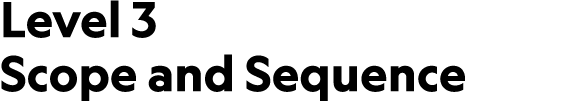 Level 3 Scope and Sequence