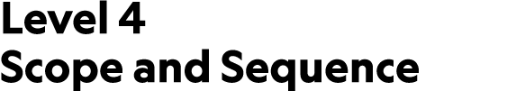 Level 4 Scope and Sequence